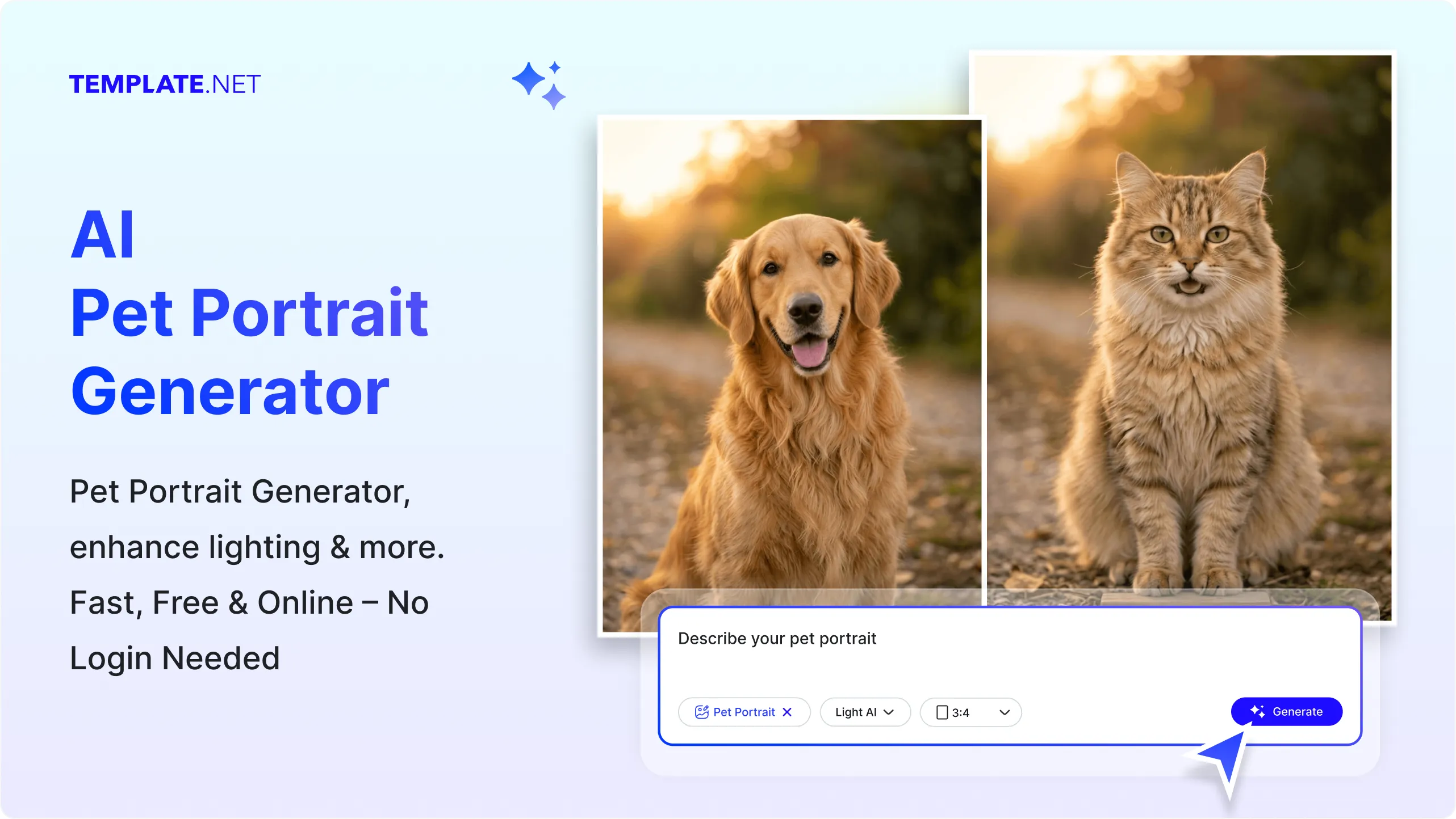 Free AI Pet Portrait Generator, Pet Portrait Maker Online